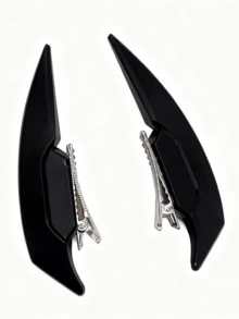 1pc Cyberpunk Style Cosplay Hair Clip, Dual-Color Angel Themed Decorative Hair Accessory, Stocking Stuffer For Adults, Hair Accessories, Head Accessories, Hairpin - Xám - Xem 4