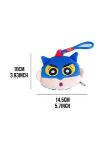 Crayon Shin-Chan Superhero Themed Plush Storage Pouch - Adorable Cartoon Design With Soft Fabric & Zipper Closure, Perfect For Kids & Anime Fans, Ideal For Storing Small Items, Keys, & Cosmetics, A Must-Have Accessory For Daily Use & Travel