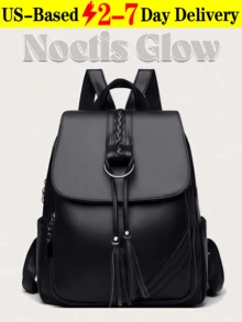 Crafted From Leather, The Backpack Has A Sleek Design With A Braided Detail And Tassel Accents On The Front Flap. It Features Adjustable Straps For Comfortable Carrying, Suitable For Holding Daily Essentials Like A Tablet, Wallet, And Cosmetics. The Structured Shape And Stylish Elements Make It A Practical Accessory, Ideal For Both Work Commutes And Casual Outings. - 彩色 - 查看 12