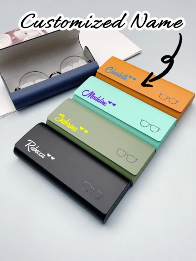 1pc Customizable Picture Glasses Case, Transparent Wave Glasses Case,Personalized Eyeglasses Storage,Anti-Pressure Protective Eyewear Storage Box,Fashion Glasses Storage,Compact Plastic Storage Box For Fashion Glasses And Eyeglasses,Convenient And Portable With Waterproof And Dustproof Function Eyeglass Case,Back To School Essentials,Daily Use,Mother Gifts,Unique Mother's Day Gifts, Easter Gifts, Birthday Gifts, Holiday Gifts, Party Gifts, Wedding Gifts