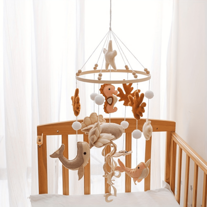 Sino de cama artesanal com ovelha, estrela e lua para bebê, berço móvel para bebê, brinquedos fofos em formato de animais, educativo, melhora a coordenação motora, previne miopia, decoração de quarto de bebê, cores mistas, chocalhos para recém-nascidos, melhor presente para interação entre pais e filhos, aniversário, Natal