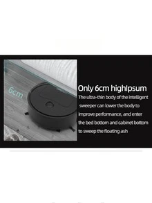 Robot de limpieza al vacío y trapeador 3 en 1, succión fuerte, 60 minutos de duración, delgado, bajo ruido, ideal para el cabello duro de mascotas y la limpieza diaria, cambio de dirección automático al encontrar obstáculos - barrido aleatorio, batería de litio de 400 mAh, carbonizado USB, limpiador de cabello de mascota