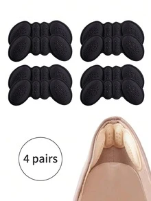 4 Pairs Anti-Slip Heel Pads For Shoes, Comfortable Heel Grips & Inserts For Women & Men, Prevent Rubbing & Blisters, Perfect For Shoes That Are Too Big, Shoe Liner Cushions