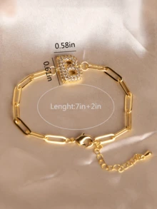 Customized Letter Bracelet Initial Letter Bracelet Women A-Z Alphabet Adjustable Chain Bracelets Golden Personalized Bubble Name For Women, Custom With Charm, Gold Plated Cuff Bracelet, Handcrafted Keepsake Jewelry Gift & Friend Dainty Strand Beaded Crystal Charm Gifts Mother's Day Christmas
