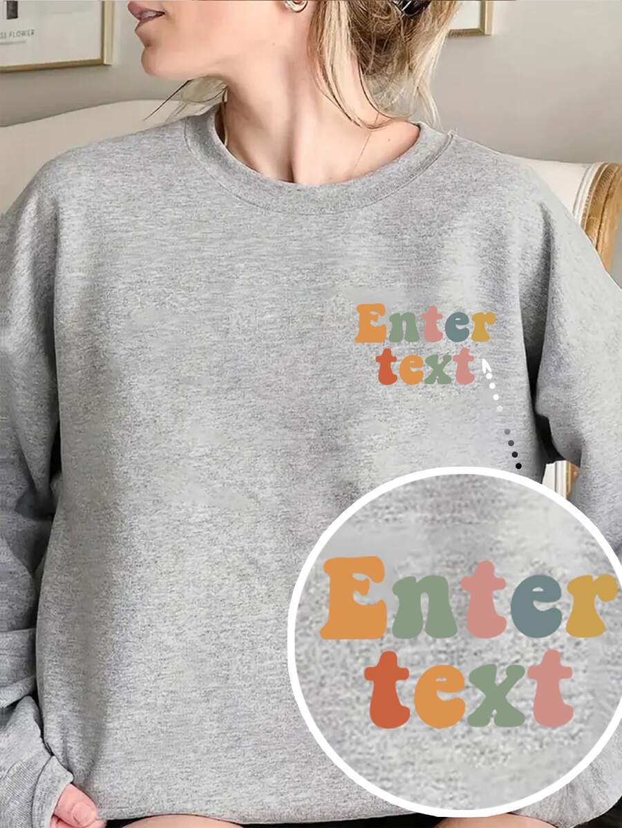 定制情人节文字圆领运动衫、定制家庭聚会团体服装、婴儿/朋友/情侣/宠物文字、秋季服装、秋季上衣、女士上衣、冬季上衣、秋季女装、白色运动衫、订婚礼物、女士礼物、节日礼物、情人节礼物、万圣节礼物、感恩节礼物、圣诞节礼物、周年纪念礼物、结婚礼物、闺蜜礼物 - 淺灰色 - 查看 1