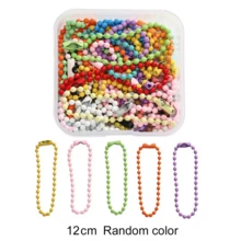 SMI Fine Juego de accesorios de joyería DIY de colores, que incluye cuentas, llaveros, anillas abiertas, mosquetones, ganchos y pasadores de ojo pequeños para la fabricación de joyas