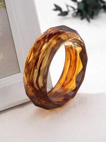 Conjunto de 3 pulseiras geométricas exclusivas e elegantes, design transparente gravado, versátil