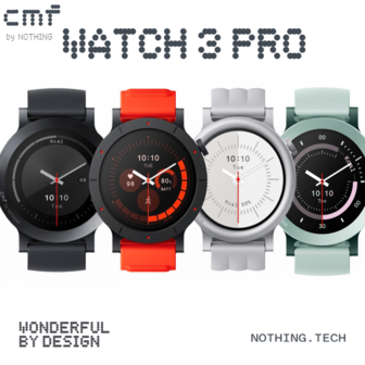  CMF By Nothing Watch 3 Pro Dark Grey, 1.43" Amoled Display, 13-Days Battery Life, Built-In Dual-Band GPS, Bluetooth Call With Noise Reduction, IP68 Water And Dust Resistance, 131 Sports Modes Smart Activity Detection, Support ChatGPT, Over 120+ Custom Watch Faces, Voice Assistant