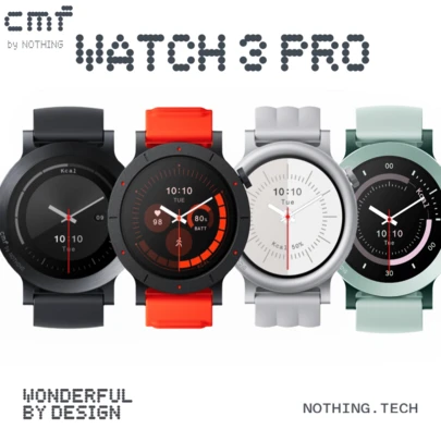  CMF By Nothing Watch 3 Pro Gris Claro, Pantalla AMOLED de 1.43", Batería de 13 días, GPS de doble banda incorporado, Llamadas Bluetooth con reducción de ruido, Resistencia al agua y al polvo IP68, 131 modos deportivos con detección de actividad inteligente, Compatible con ChatGPT, talla grande de 120 esferas de reloj personalizadas, Asistente de voz
