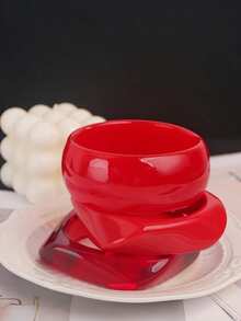 3pcs Red Semi-Transparent Acrylic Bracelet Set, Suitable For Daily Wear And Vacation - Red - View 4