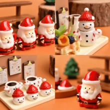Mini Christmas Santa Claus, Snowman, Tea Cup DIY Miniature Christmas Water Cup Christmas Decorations For Live Streaming Scenes, Winter - Multicolor - View 4