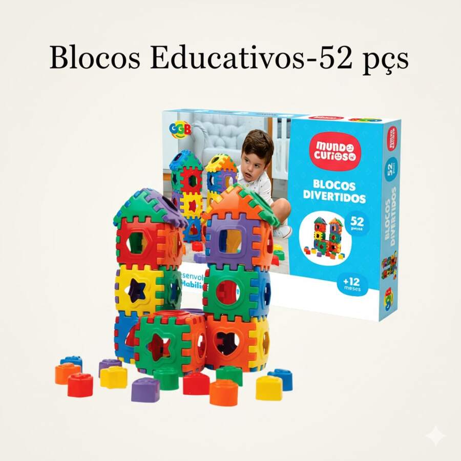 Blocos de Montar Divertidos Educativos -(52-100 PÇS)