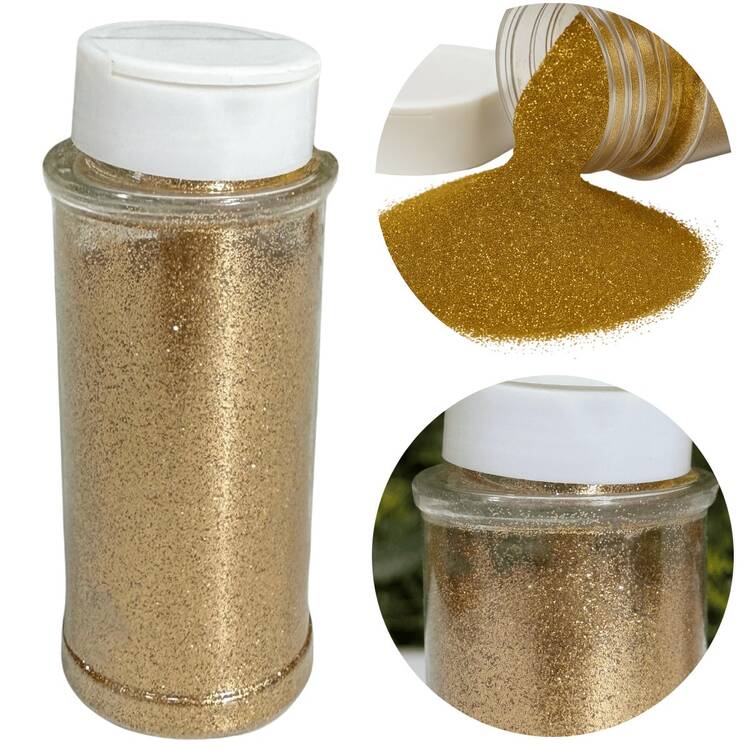 Glitter Purpurina 100g – Brilho Fino para Artesanato, Decoração de Festas, Scrapbook, Slime, Resina, Unhas, Maquiagem Artística, Escola, DIY, Carnaval, Natal, Halloween, Papelaria - Rosê - Visão 1