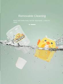 儿童趣味饮水机，迷你家用仿真玩具，可爱小鸭造型，按压式，双层饮水机，果汁饮水机。 - 彩色 - 查看 5