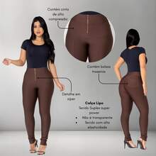 SUPLEX SUPER POWER LIPO SHAPING LEGGINGS WITH POCKETS - Rust Brown - View 2