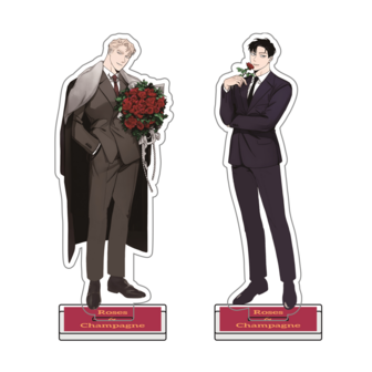 1pc Comic Manhwa Anime "Roses And Champagne" Acrylic Standee - Action Figure Display, Desk & Home Decor, Perfect Birthday Gift For Friends.