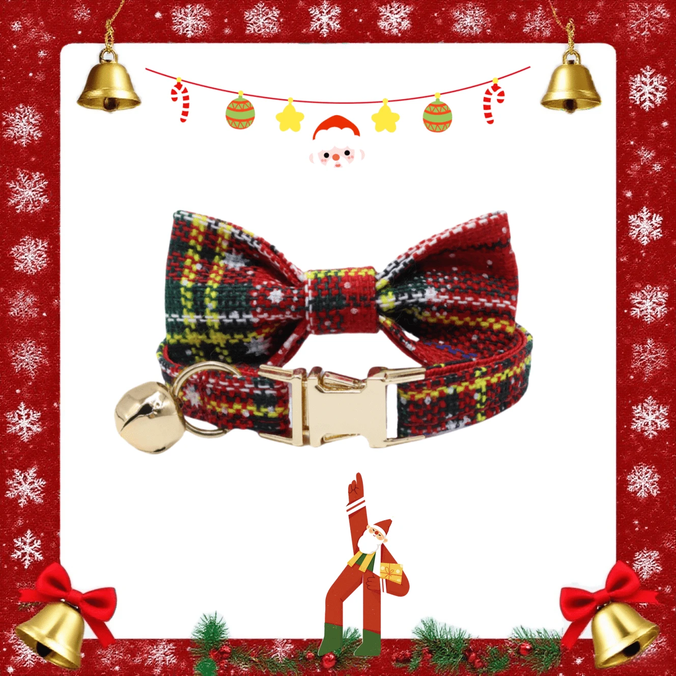 Collar de terciopelo acanalado para gato, collar con campana y lazo para mascotas, hebilla de aleación de zinc chapada en oro linda y duradera, fácil de ajustar y de liberación rápida, para uso diario, exterior y fiestas de cumpleaños y bodas (debido a cada lote de telas y hecho a mano, los colores pueden variar ligeramente, se envían al azar)