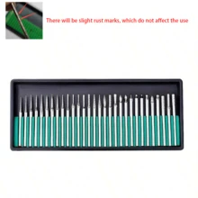20/30 Piece Rhinestone Burr Set, 3mm Handle Carving Drill Bit, Fine Carving And Polishing Drill Bit Set, Rhinestone Coating Can Improve Cutting Efficiency, Very Suitable For Jewelry Carving, Woodworking, Handicrafts And DIY