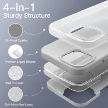 Etiqueta de Sobre Pupil Blanco Adecuado para 78Plus Full Anti-Caida Soft Shell Simple de Alta Gama con Cojín de Aire Adecuado para 14Promax  13 Funda de Móvil Pareja Xsmax Nuevo 12Pro Anti-Caida Xr Frosted 11 Hombre y Mujer 13 Paquete Completo 16PRO Soft Shell 15 Cubierta Protectora - Multicolor - Ver 3