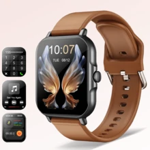 1pc Fashionable Sports Smart Watch With Interchangeable Silicone Bands, Supports Multiple Languages, Wireless Calling, Call/Message Alerts, 2.01" Large Display, Weather Forecast, Activity Tracker, Multiple Sport Modes, Music Player, Step & Calorie Counter, Remote Camera, USB Charging, 240P TFT Display, 180mAh Li-Ion Battery, Suitable As Christmas Or Holiday Gift For Men And Women