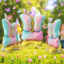 Butterfly Ombre Pink Foil Balloon Kit With Stand 55" (140 Cm) – Premium Foil For Party, Birthday And Wedding | Butterfly Ombre Pink Foil Balloon Kit With Stand 55" (140 Cm) – Party Decoratio - 玫瑰 - 查看 2