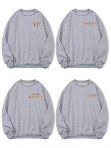 定制情人节文字圆领运动衫、定制家庭聚会团体服装、婴儿/朋友/情侣/宠物文字、秋季服装、秋季上衣、女士上衣、冬季上衣、秋季女装、白色运动衫、订婚礼物、女士礼物、节日礼物、情人节礼物、万圣节礼物、感恩节礼物、圣诞节礼物、周年纪念礼物、结婚礼物、闺蜜礼物 - 淺灰色 - 查看 2