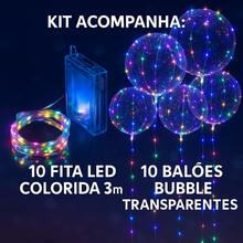 10-Pack Transparent LED Bubble Balloons 3 M – Warm, Cool Or RGB Lights, Party Wedding Birthday Décor - Colorido - 查看 3