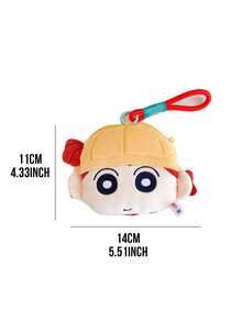 Crayon Shin-Chan Nene Themed Plush Coin Purse - Stylish & Functional Design With Shin-Chan Face & Zipper Closure, Keep Your Coins, Cards, And Small Items Organized , A Stylish & Functional Accessory For Everyday Use - Nini - View 10