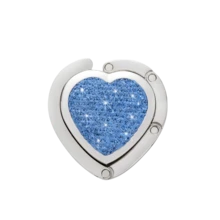 1pc Rhinestone Heart Shaped Foldable Handbag Hook, Women's Purse Hanger Holder Rack For Desktop, Folding Desk Decor - Multicolor - View 11