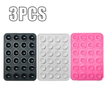 1/2/3/4/5/10/50个硅胶双面手机吸盘方形手机支架每侧24个吸盘20种颜色可选双面加厚通用适用于办公桌、瓷砖和浴室墙壁 - 彩色 - 查看 15