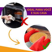 2 Black Silicone Gloves Thermal Non-Slip Oven Stove And Freezer Gloves Lined And Textured With Strap Long Sleeve Pair Of Gloves - 黑色 - 查看 7