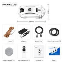 Window Cleaner Robot With Ultrasonic 5600PA Auto Glass Cleaning Automatic Smart Robot Cleaner,Window Vacuum Cleaner With Control Windows/Tiles/Class Door Indoor Outdoor - UK Plug(220-240V) - View 5