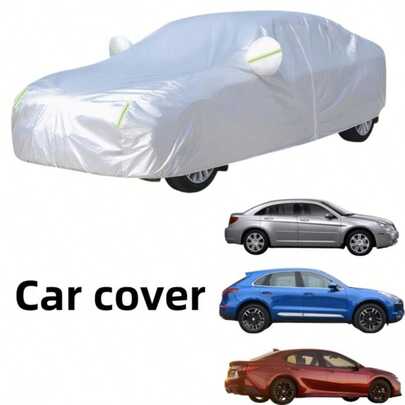 4-Season Thickened Aluminum Foil Car Cover, Waterproof, Sunproof, Snowproof, Universal Fit