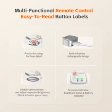 COMITOK MOCA Magnetic Phone Holder, Compatible With IOS 18/26 Models - Anti-Drop Design, Detachable Remote Control And Keychain, No App Required | Essential For Selfie/Video/Live Streaming | Photographer's Must-Have Gift - White - View 11