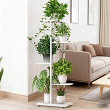 6/5/4 Tier Plant Stand - Home Garden Decor & Plant Storage Rack - Creative Pot Organizer Stunning Design, Perfect For Indoor/Outdoor Decor Space-Saving Indoor/Outdoor Plant Stand - 五層白色 - 查看 5