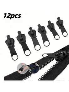 6/12/24 Peças Kit de Reparo de Zíper com Caixa Destacável - Sem Ferramentas Necessárias, Conserto Rápido para Jaquetas, Roupas, Sapatos, Botas, Bagagem - Conjunto Portátil de Cursores e Puxadores de Zíper, Adequado para Viagem, Camping, Casa e Reparos de Emergência - Essencial para Costura e Artesanato - Ferramentas de Reparo de Zíper, Zíperes de Náilon para Jaquetas, Zíperes de Extremidade Aberta para Costura - Multicolorido - Visão 16