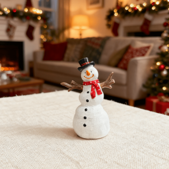 Christmas Snowman & Mini Tree Resin Decor, Cute Figurines, Holiday Decoration For Home Tabletop, Cozy Christmas Ornaments
