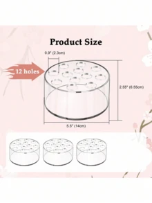 亚克力花卉餐桌装饰婚礼圆形花瓶餐桌花瓶 - 透明 - 查看 2