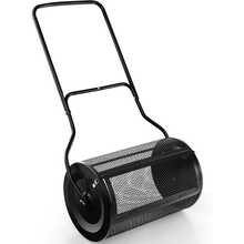 Compost Spreader 80 L, Fertilizer Spreader With Side Locks & U-Handle, Peat Moss Spreader With Metal Grid, Garden Spreader For Peat Moss, Fertilizer & Seeds (Green)