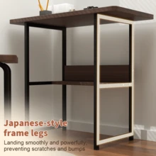 Lislark Computer Desk Table, Office Desk, Study Writing Small Desks With Storage Shelf Keyboard Tray, Gaming Desks For Home Bedroom Office Table Workstations, 80x72x40cm - Black oak color - 查看 3