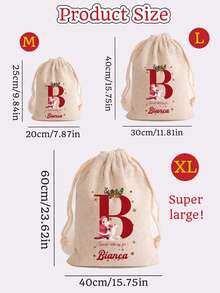 Personalized Santa Claus Bag - Customized Christmas Bag - Personalized Christmas Toy Bag - Initial Letter Santa Reindeer - Christmas Gift. Christmas Gift, Large Santa Claus Bag, Christmas Stocking Bag, Holiday Gift Bag, Personalized Christmas Bag, 2025 Family Gift, Santa Claus Gift. Customized Initial Letter Santa Bag, Personalized Christmas Gift Bag, Letter Combination Drawstring Bag - New Models - View 10