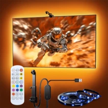 1pc RGBIC LED TV Backlight Strip, Sync Screen Ambient Lighting, USB Powered, With AR Motion Sensor, Suitable For 55-65 Inch TV, Monitor, Gaming Room, Bedroom And Living Room - USB - View 3
