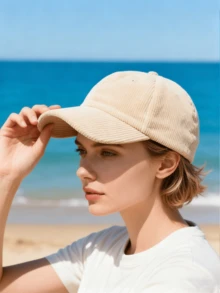 1 件男女通用多色灯芯绒棒球帽、Snapback、太阳帽、遮阳帽、老爹帽，适合日常、户外和运动使用