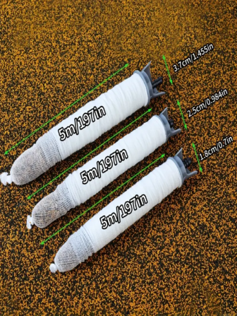 1 Pack Carp Fishing PVA Mesh System - Heavy Duty High Flow Tubing, Quick Deployment, Compatible With 18mm/25mm/37mm Line - Suitable For Professional And Amateur Anglers - Mesh Only, No Bait Included - Ideal For Pond, River, Lake Fishing, Cylindrical Bait Holder, Plastic Tubing