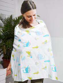 1 件 Oeko-Tex 认证卡通印花舒适透气哺乳巾/披肩 - 彩色 - 查看 14