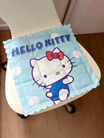 Sanrio Licensed Hello Kitty Design Ice Silk Seat Cushion, Breathable & Soft Material For Ultimate Comfort, Ideal For Office Chairs, Car Seats & Home Use, Perfect Gift For Kitty Enthusiasts, Enhance Your Summer Comfort, Stylish & Cute Design, Must-Have For Hot Weather
