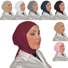 New Solid Color Versatile Chiffon Single Button Headscarf Shawl Scarf For Women, Travel Accessory