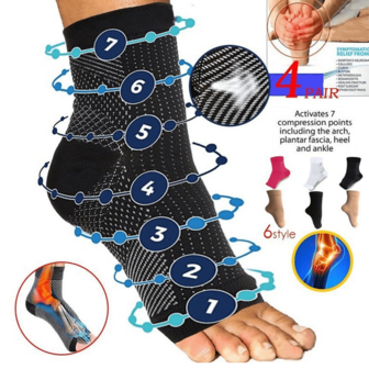 1 件运动压缩小腿套，户外健身压力腿套，跳绳脚踝支撑弹性骑行袜