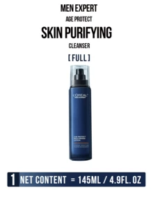 LOREAL Men Expert Age Protect Skin Firming Lotion 50/145ml, Serum-In-Moisturizer, Advanced Anti-Aging Formula With Blue Copper Peptide, Pro-Xylane, Moisturizing & Anti-Wrinkle, Effectively Tighten Skin, Collagen Rebuild, Goodbye Sagging, Suitable For Daily & Travel Use, Available In Full Size & Travel Mini