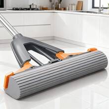Mop And Wall-Mounted Storage Rack - Wet And Dry Dual-Use, Hands-Free, Suitable For Bathroom, Kitchen, Glass, Tile And Hardwood Floors, Stainless Steel/PP Material, Multi-Surface Cleaning, Ergonomic Design, Durable Construction - Nhiều màu - Xem 2